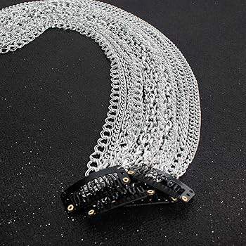 Amazon.com : Chamvino 3PCS Punk Metal Silver Tassel Ponytail